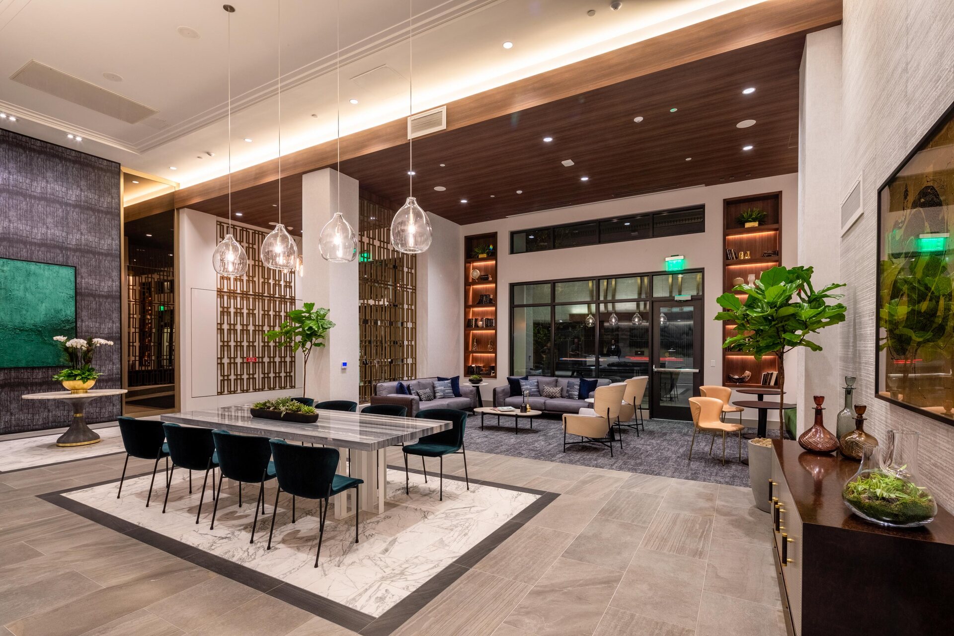 Lobby with space to lounge and co-work
