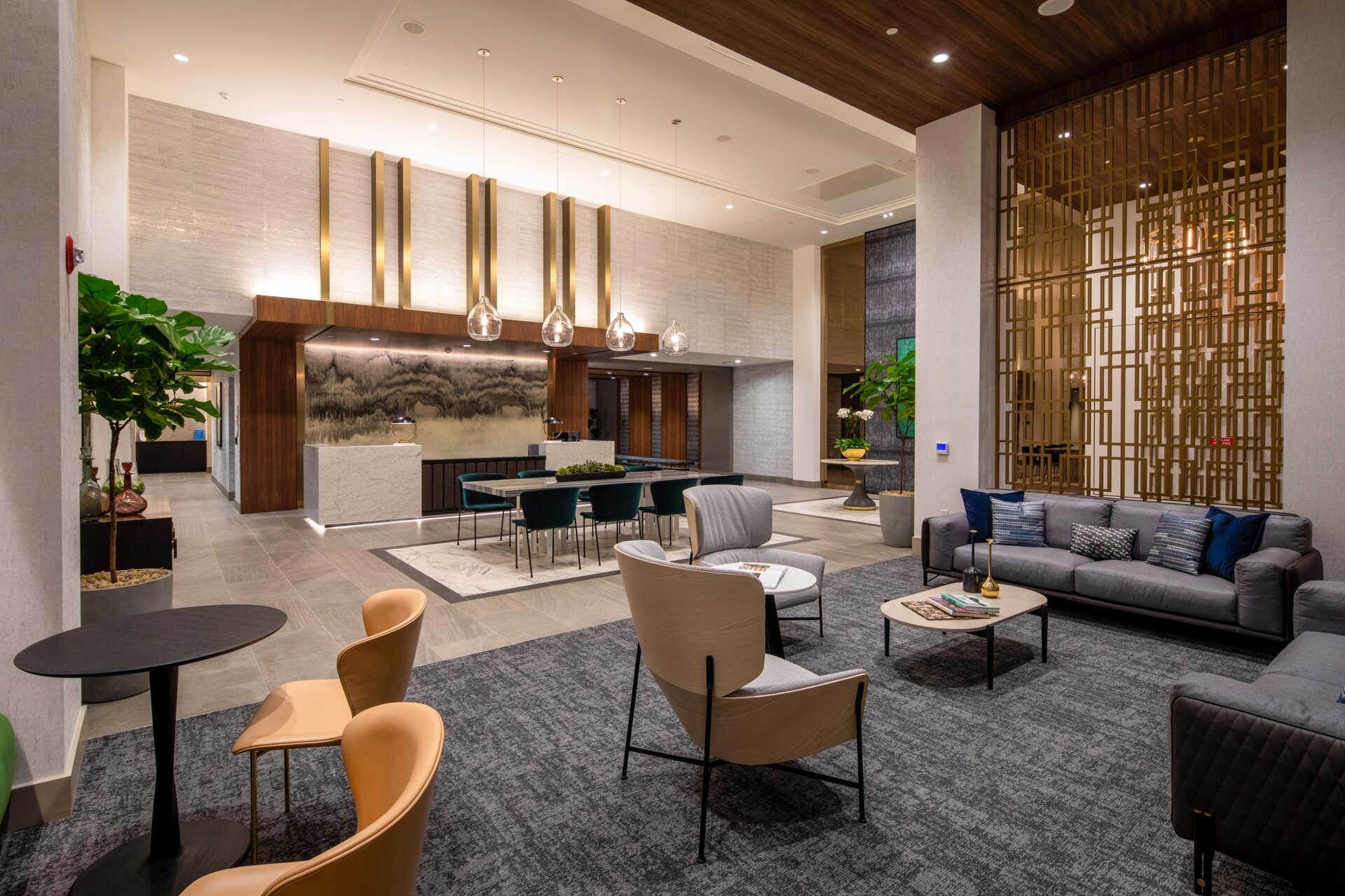 Lobby with on-site resident concierge services